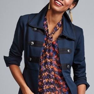 Cabi In the Band Navy Blue Military-Style Blazer - Size M